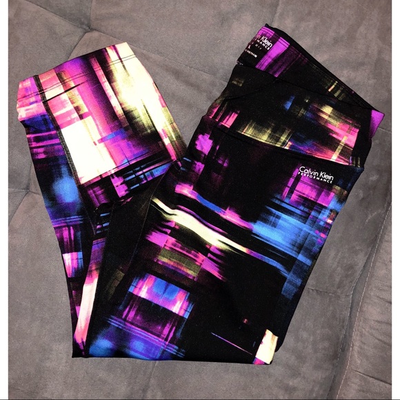 Calvin Klein Pants - Calvin Klein | Capri Neon Electric Yoga Pants
